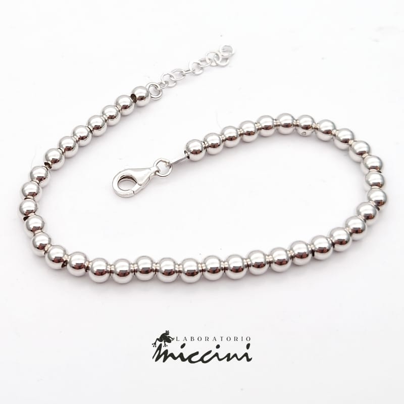 Bracciale palline in argento