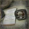 anello puntinato con  cammeo in argento 925