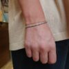 Bracciale pepite in argento indossato