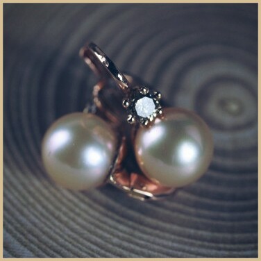 orecchini perla e diamanti brown