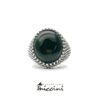 anello da uomo con onice ovale in argento 925 puntinato