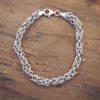 Bracciale maglia bizantina in argento