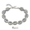 Bracciale maglia marina puntinata in argento