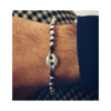 Bracciale in argento con cordino