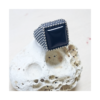 Anello mignolo puntinato con onice
