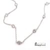 Collana lunga in argento con zirconi