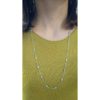 Collana lunga in argento 925 con zirconi