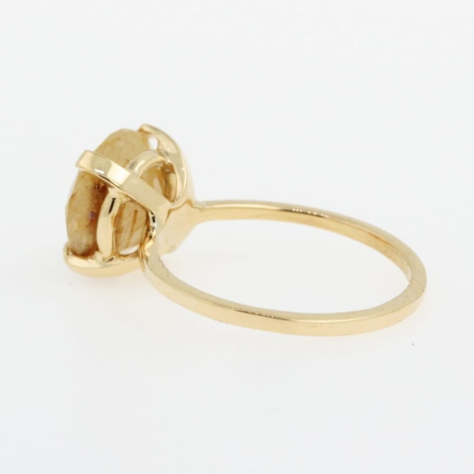 Anello con quarzo rutilato