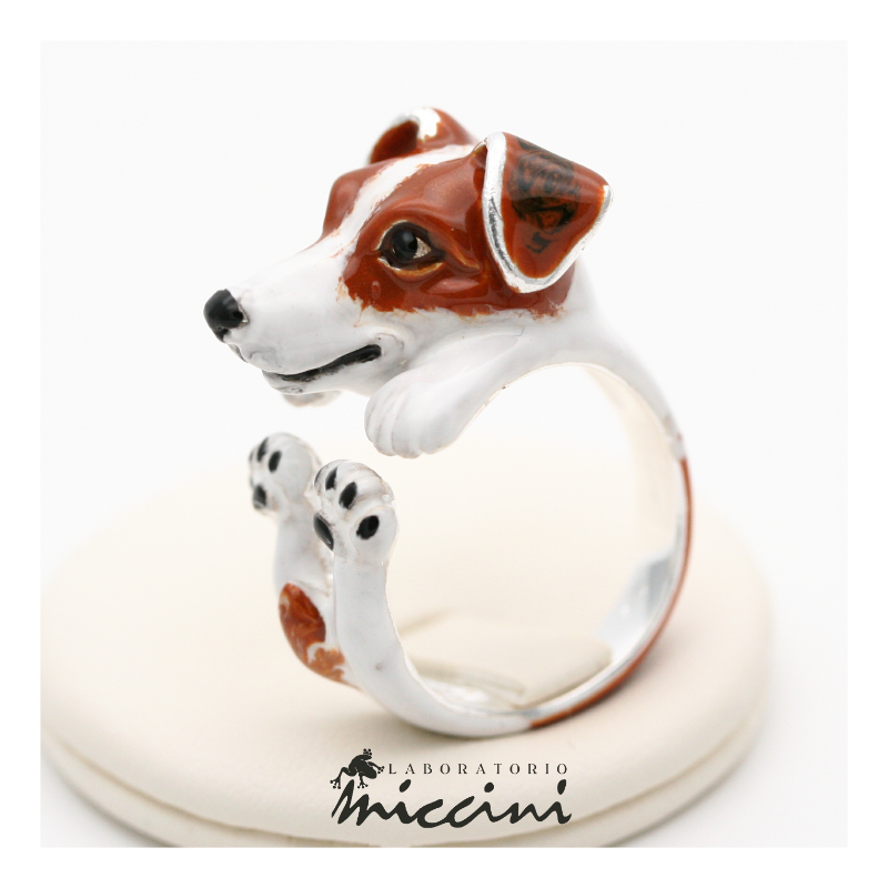 Mainly Metal Metallo smaltato Spilla di Cane Jack Russell by Mainly Metal Metallo smaltato Spilla di Cane Jack Russell by