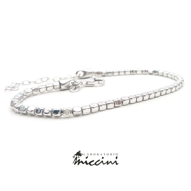 Bracciale cubetti in argento