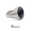 Anello con onice rotondo in argento