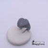 Anello cuore puntinato