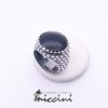 Anello con onice rotondo in argento