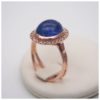 Anello con tanzanite e diamanti brown