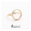 Anello Minimal Rotondo con Diamante