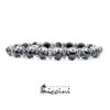 Bracciale in argento con zirconi neri