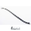 Bracciale in argento con zirconi neri