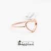 Anello cuore in oro rosa
