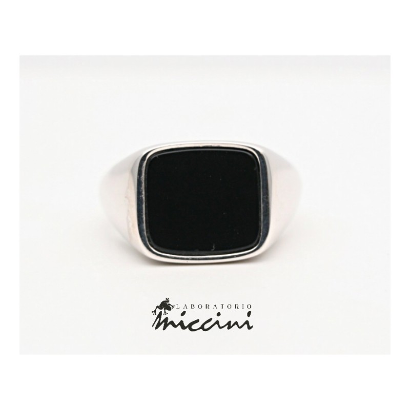 Anello in argento con onice