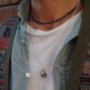 collana unisex in argento con ciondolo mappamondo