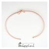 Bracciale con nodo in argento rosato