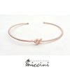 Bracciale con nodo in argento rosato