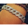 Bracciale groumette e zirconi in argento