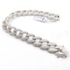 bracciale in argento 925 rodiato con zirconi