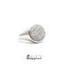 Anello chevalier da mignolo in argento con 2 iniziali incise