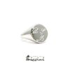 Anello chevalier da mignolo in argento con 3 iniziali incise