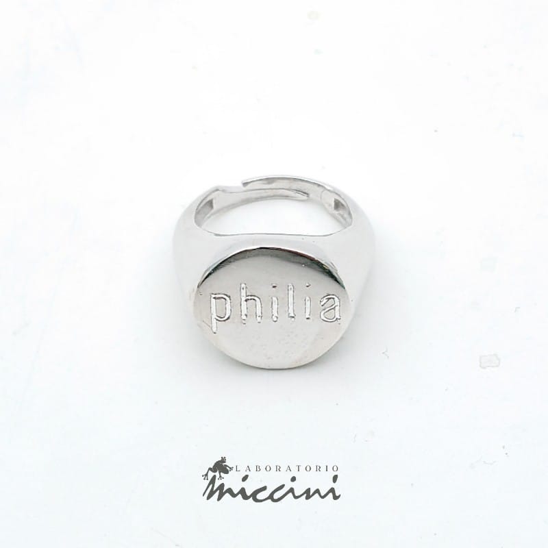 Anello chevalier da mignolo in argento Laboratorio Miccini