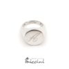 Anello chevalier da mignolo in argento con iniziale A incisa