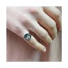 Anello chevalier da mignolo in argento con iniziale incisa