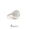 Anello chevalier da mignolo in argento con iniziale incisa