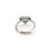 Anello cuore in argento brunito