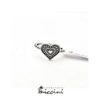 Anello cuore in argento brunito