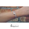 Bracciale chiodo argento taglia media indossato