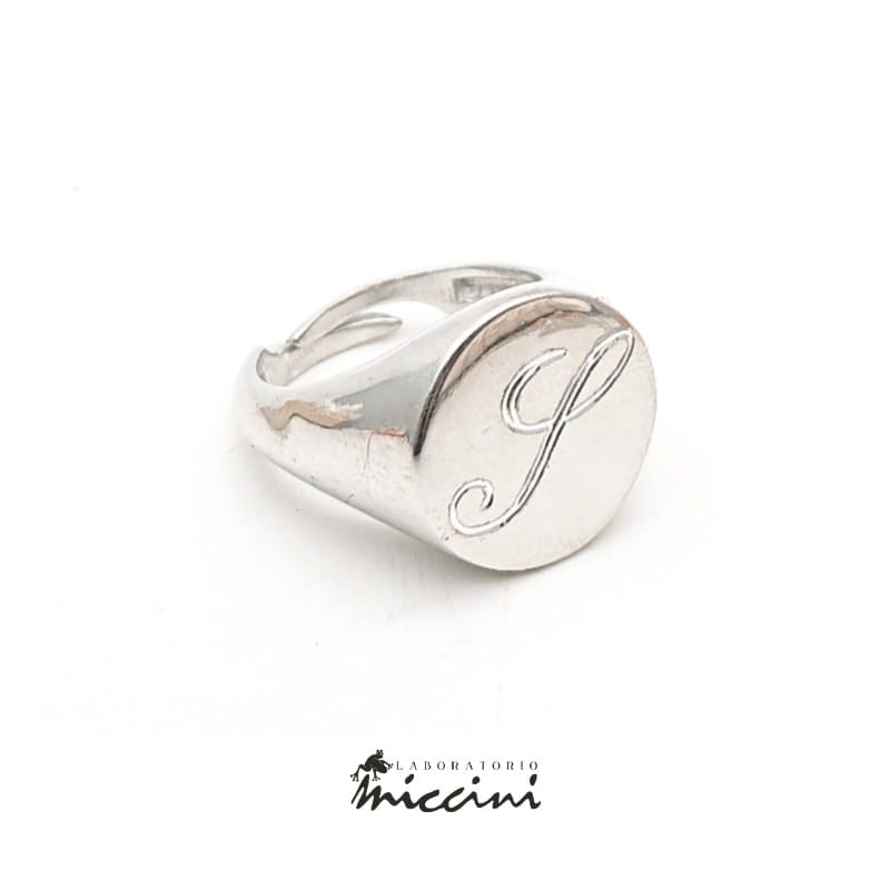 Anello chevalier da mignolo in argento Laboratorio Miccini