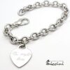 Bracciale con cuore a ciondolo personalizzabile