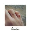 Anello minimal con Perla e con Corallo