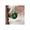 Collana con ciondolo di malachite naturale