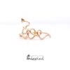 Anello con nome Zoe in oro rosa fatto a mano