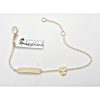 Bracciale bambo bimba in oro personalizzabile con angelo