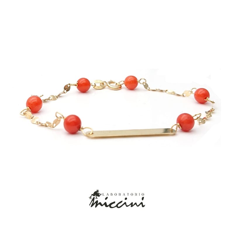 bracciale da neonato personalizzabile con piastrina