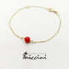 bracciale battesimo con corallo