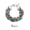 Bracciale treccia in argento brunito