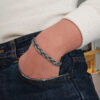 bracciale treccia argento misura small