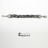 Bracciale treccia in argento brunito