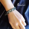 Bracciale treccia in argento brunito