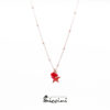 Collana stella e cuore in argento rosato